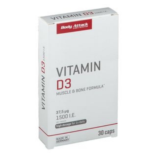 Obrázok z Vitamín D3 - 30 kapsúl Body Attack