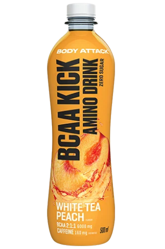 Obrázok z BCAA KICK Biely Čaj Broskyňa - 500ml Body Attack