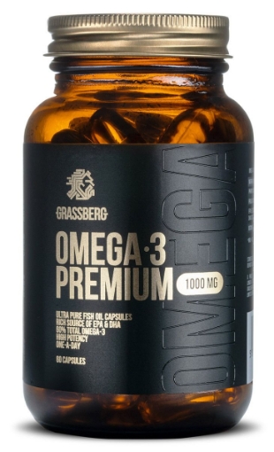 Obrázok z Grassberg Omega 3 Premium 1000mg - 60 Kapsúl