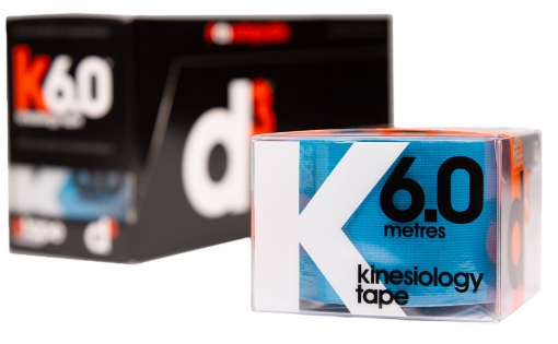 Obrázok z K6.0 Kinezio Páska Elektrická Modrá 5cm x 6m - d3Tape